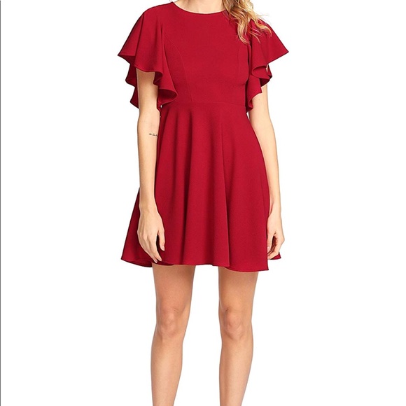 Stretchy ALine Flared Skater Cocktail Party Dress - Picture 4 of 8